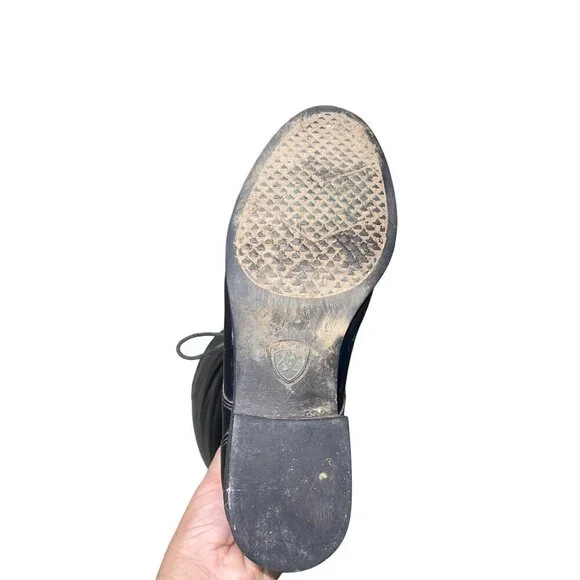 Ariat Black Leather Ankle Boots - Picture 8 of 9